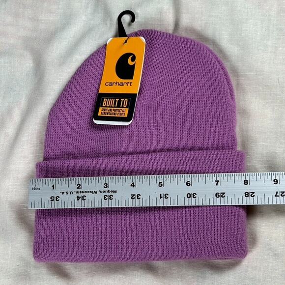 Carhartt Cuffed beanie NWT womens size pink knit hat utility Fisherman - Picture 5 of 5